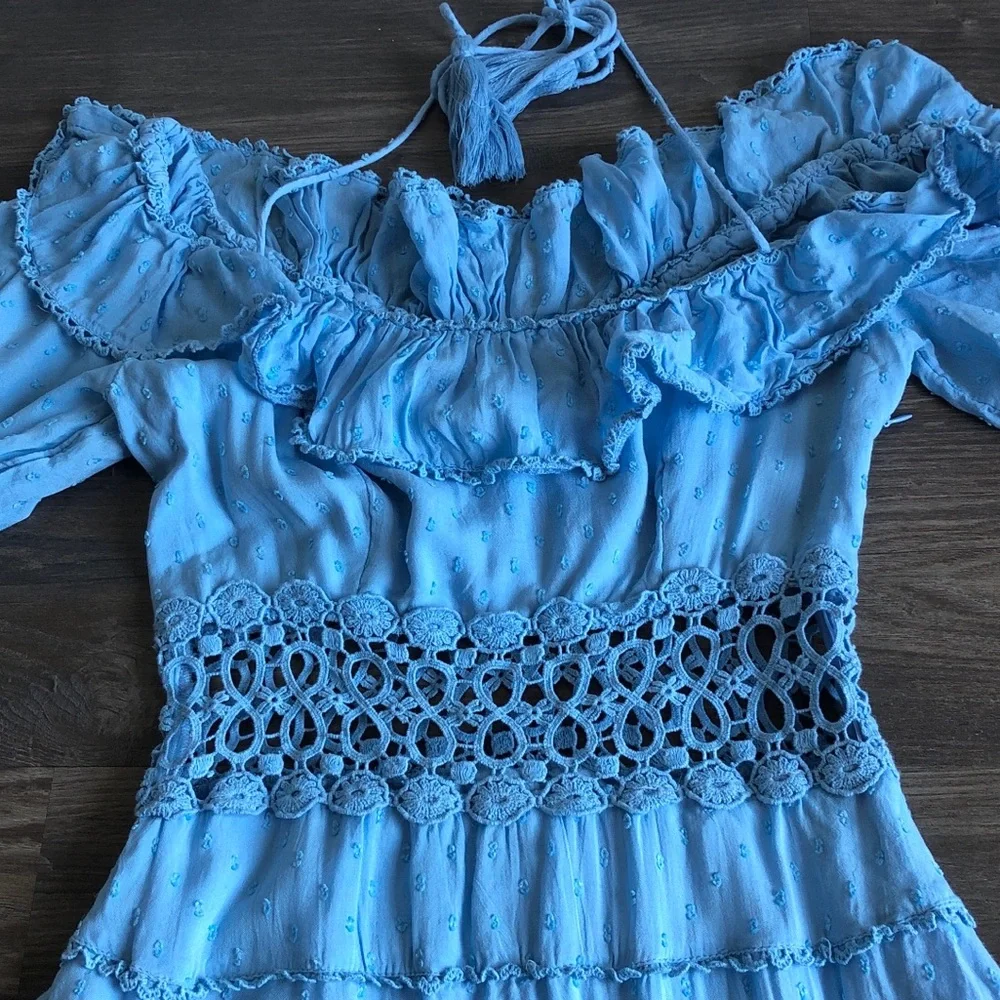 Free People Cruel Intentions Mini Dress Blue 4